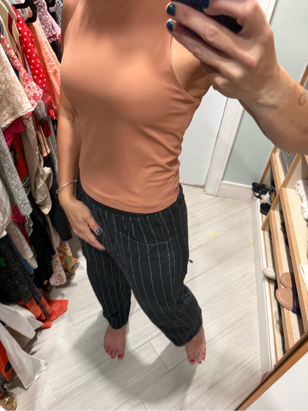 Express Black Pinstripe Chinos